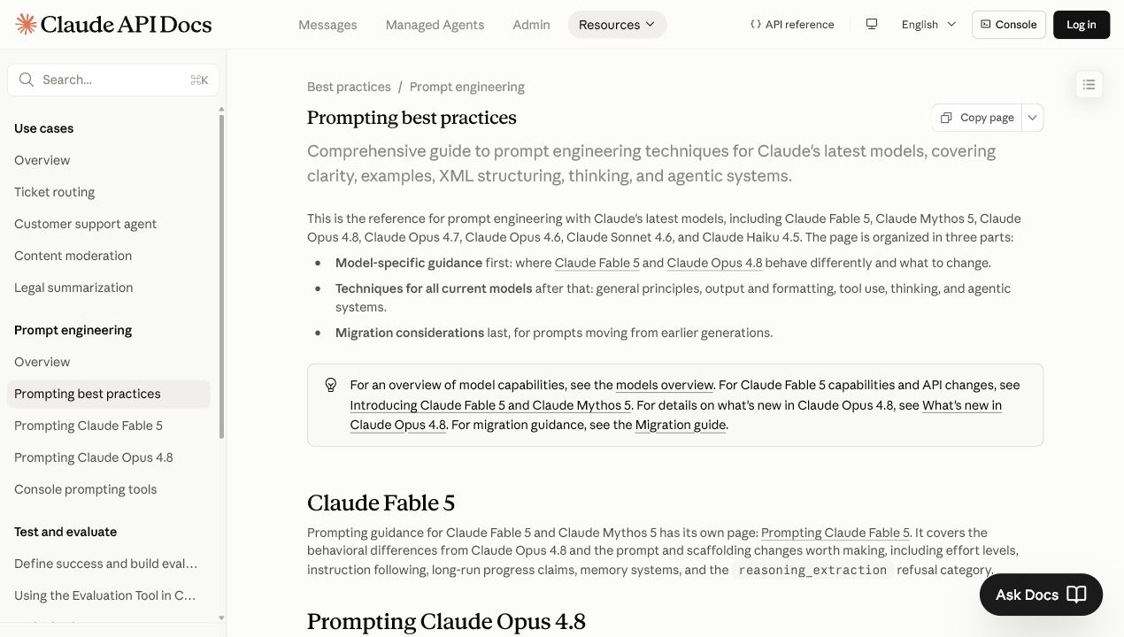 Anthropic Prompt Library 页面截图